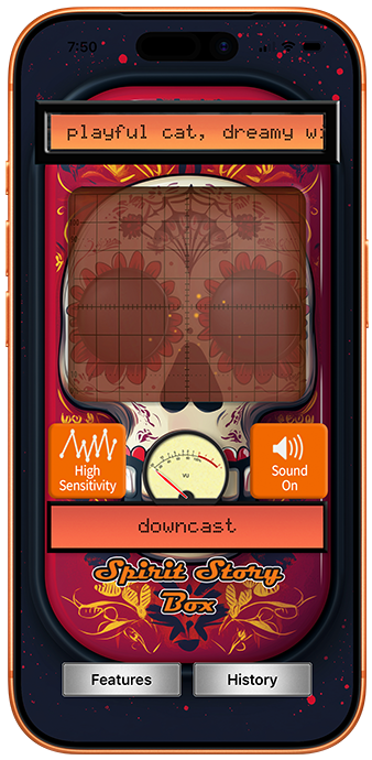 Image of Spirit Story Box Next Gen with one of the Day of the Dead screens displayed