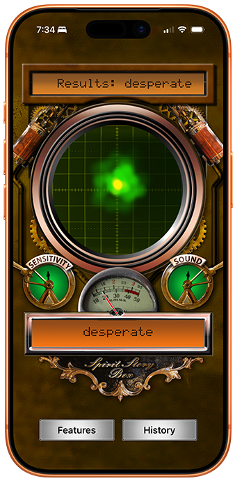 Image of Spirit Story Box Next Gen with its Steam Punk screen displayed